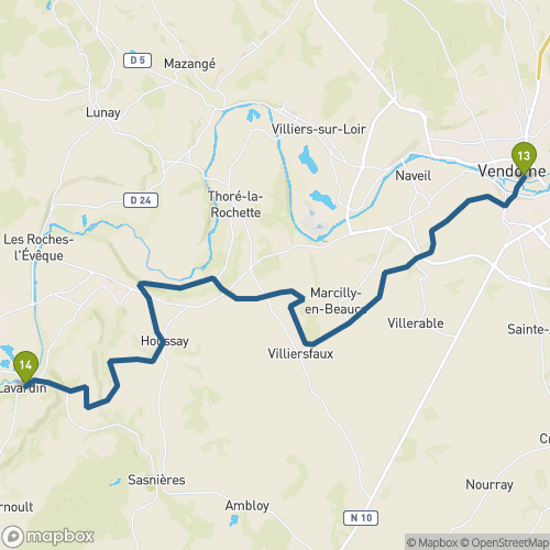 Carte du parcours Vendôme