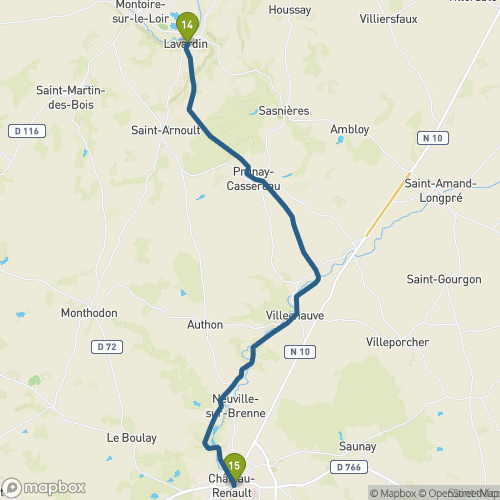 Carte du parcours Lavardin