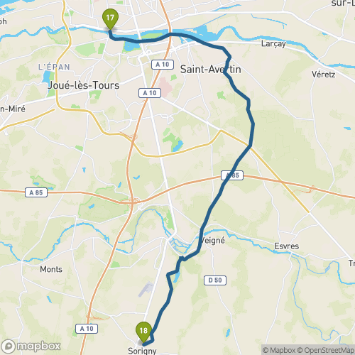 Carte du parcours Tours