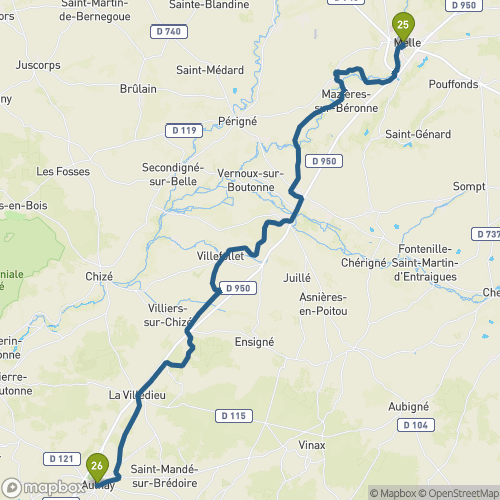 Carte du parcours Melle