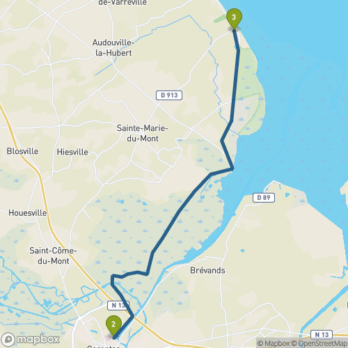 Carte du parcours Carentan