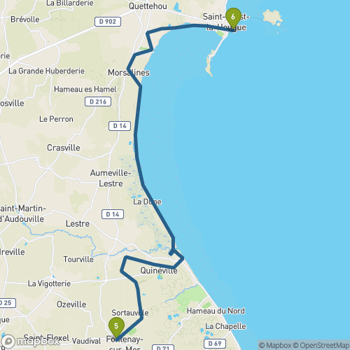 Carte du parcours Fontenay-sur-Mer
