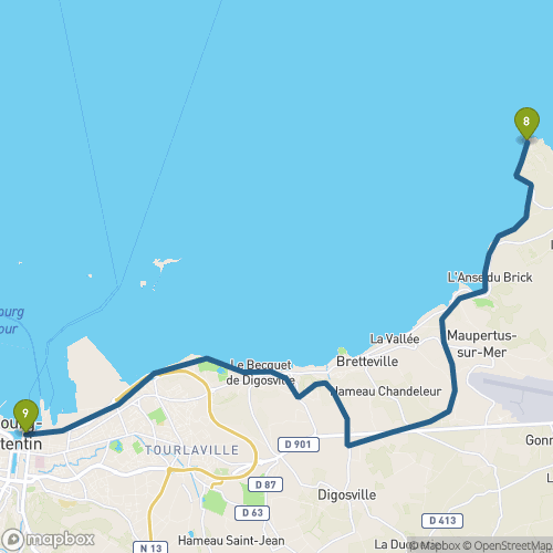 Carte du parcours Cap-Lévi