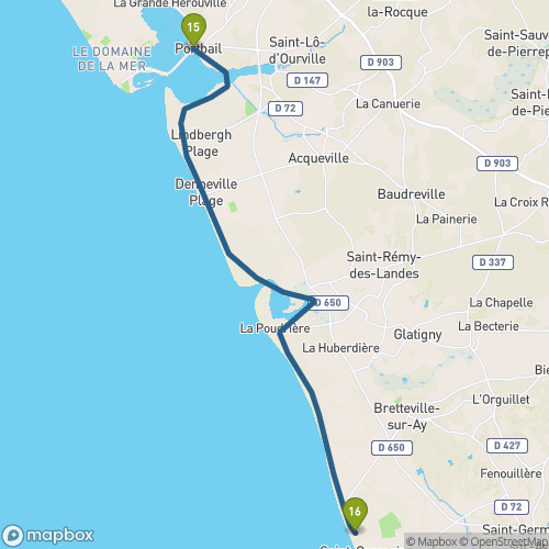 Carte du parcours Port-Bail