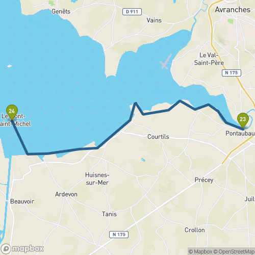 Carte du parcours Pontaubault