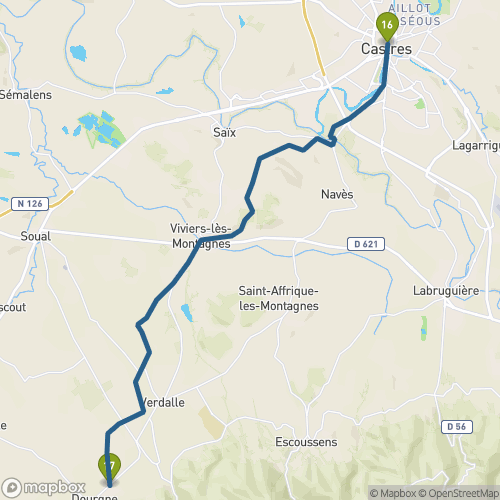 Carte du parcours Castres