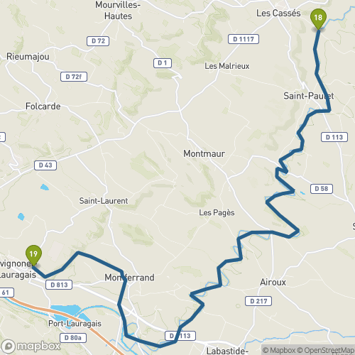 Carte du parcours Les Cassés