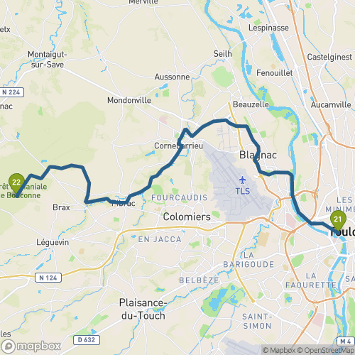 Carte du parcours Toulouse