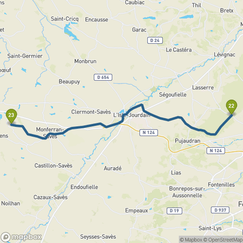Carte du parcours Léguevin