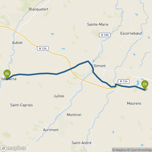 Carte du parcours Giscaro
