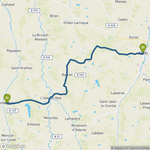 Carte du parcours Auch