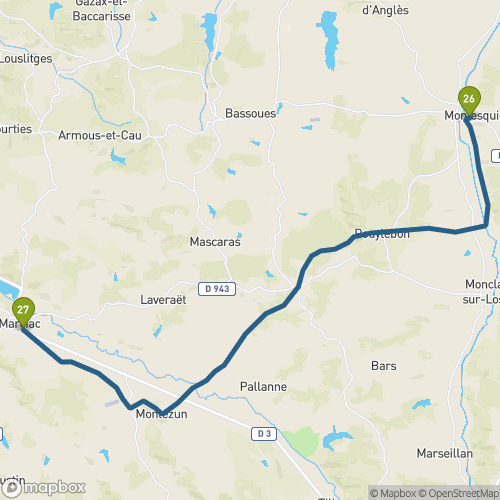 Carte du parcours Montesquiou