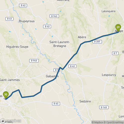 Carte du parcours Anoye