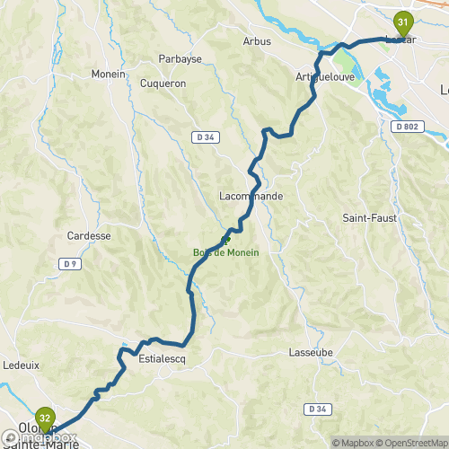 Carte du parcours Lescar
