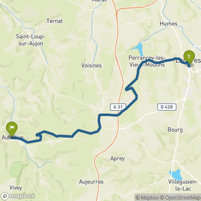 Carte du parcours Langres