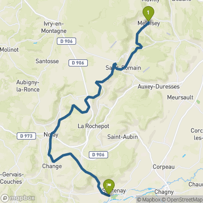 Carte du parcours Meloisey