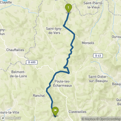 Carte du parcours St-Bonnet-des-Bruyères