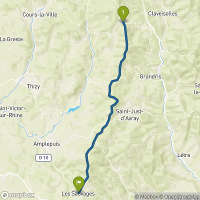 Carte du parcours St-Bonnet-le-Troncy