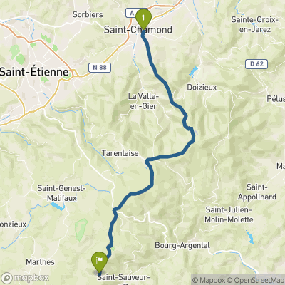 Carte du parcours St-Chamond