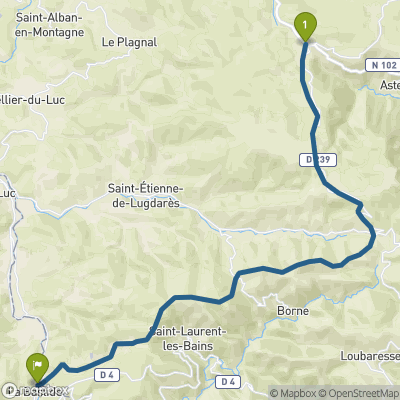 Carte du parcours La-Chavade