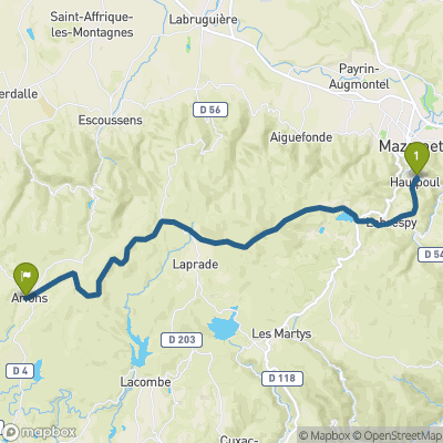 Carte du parcours Mazamet